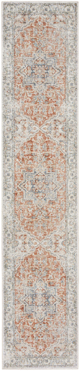 10' Gold and Ivory Oriental Power Loom Washable Runner Rug